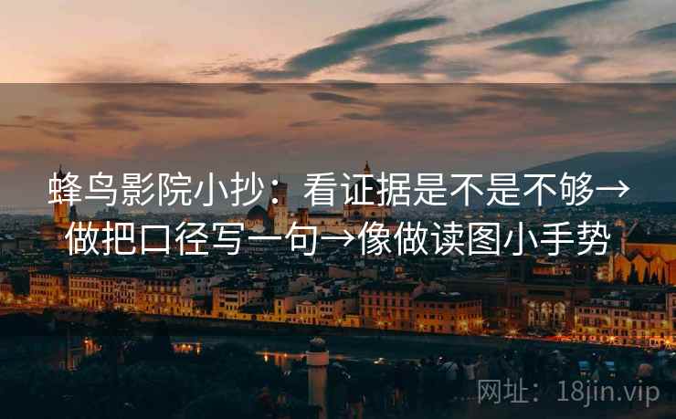 蜂鸟影院小抄：看证据是不是不够→做把口径写一句→像做读图小手势